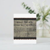 Billy The Kind Gezocht Poster Briefkaart (Staand voorkant)