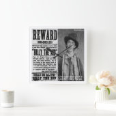 Billy The Kind Gezocht Poster Wall Clock Vierkante Klok (Huis)