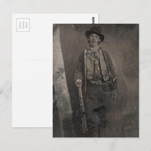 Billy the Kind Old West Outlaw Briefkaart (Voorkant / Achterkant)