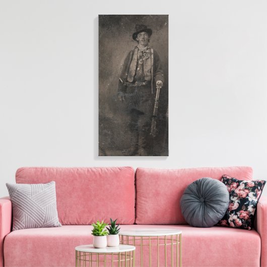 Billy the Kind Old West Outlaw Canvas Afdruk (Insitu (Woonkamer))