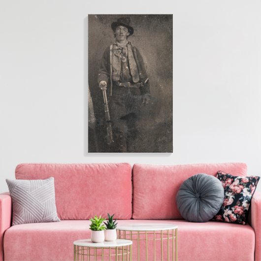 Billy the Kind Old West Outlaw Canvas Afdruk (Insitu (Woonkamer))