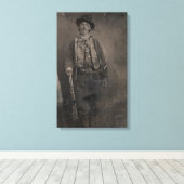 Billy the Kind Old West Outlaw Canvas Afdruk (Insitu (Houten vloer))