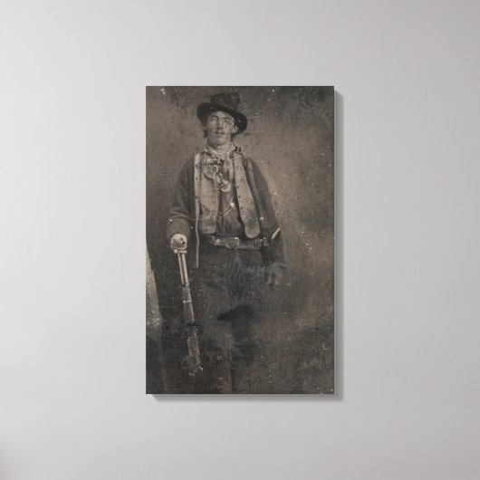 Billy the Kind Old West Outlaw Canvas Afdruk (Voorkant)