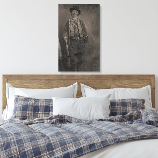  Billy the Kind Old West Outlaw Canvas Afdruk (Insitu (Slaapkamer))