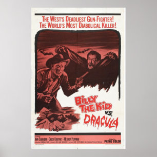 Billy the Kind Vs, Dracula Retro Movie Poster