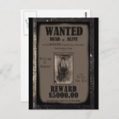 Billy The Kind Wanted Dead of Alive Poster Briefkaart (Voorkant / Achterkant)