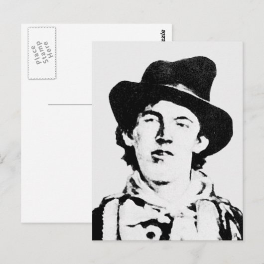 Billy The Kind ~ William H. Bonney/Outlaw Briefkaart (Voorkant / Achterkant)