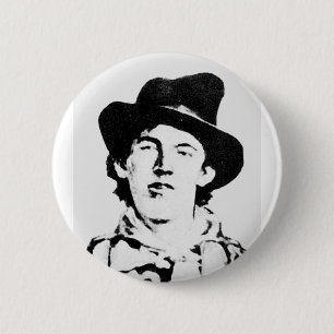 Billy The Kind ~ William H. Bonney/Outlaw Ronde Button 5,7 Cm