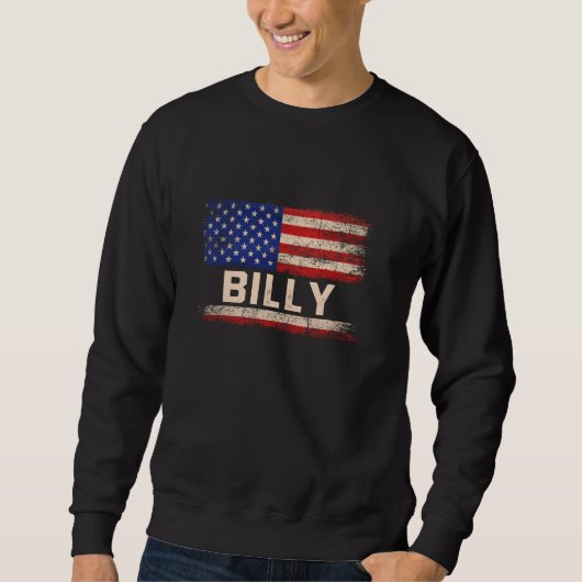 Billy Voornaam Shirt Billy Naam American Flag (Voorkant)