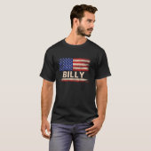 Billy Voornaam Shirt Billy Naam American Flag (Voorkant volledig)
