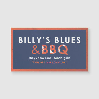 Billy's Blues en BBQ Magnet.