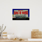 Billy's Burg-O-Rama, Main St., Oxford, MA Poster (Keuken)