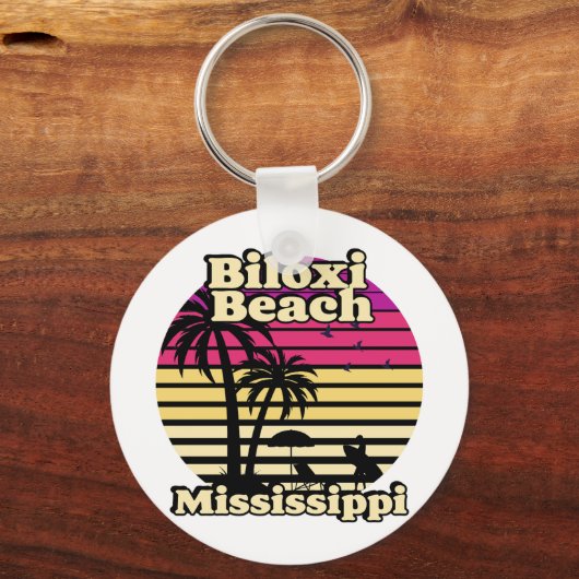  Biloxi Beach Mississippi Sleutelhanger (Achterkant)