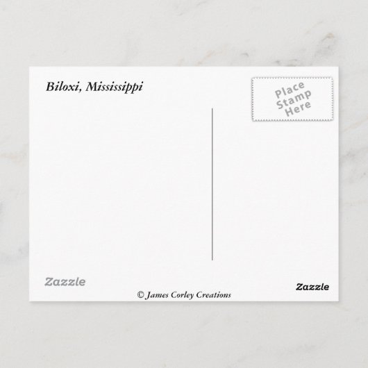 Biloxi Bokeh Briefkaart (Achterkant)