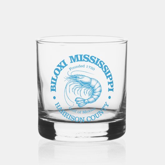 Biloxi (garnalen) whisky glas (Voorkant)