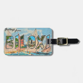 Biloxi MISS Vintage Ansichtkaart Bagagelabel