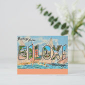 Biloxi Miss Vintage Postcard Briefkaart (Staand voorkant)