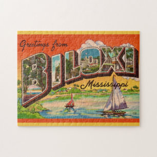 Biloxi Mississippi Groeten Briefkaart Legpuzzel