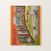 Biloxi Mississippi Groeten Briefkaart Legpuzzel (Verticaal)