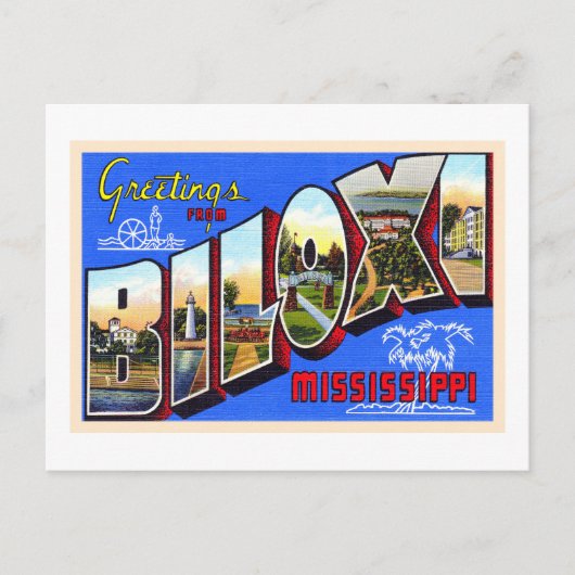 Biloxi Mississippi  groot Briefkaart (Voorkant)