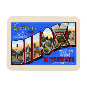 Biloxi Mississippi  groot Briefkaart Magneet