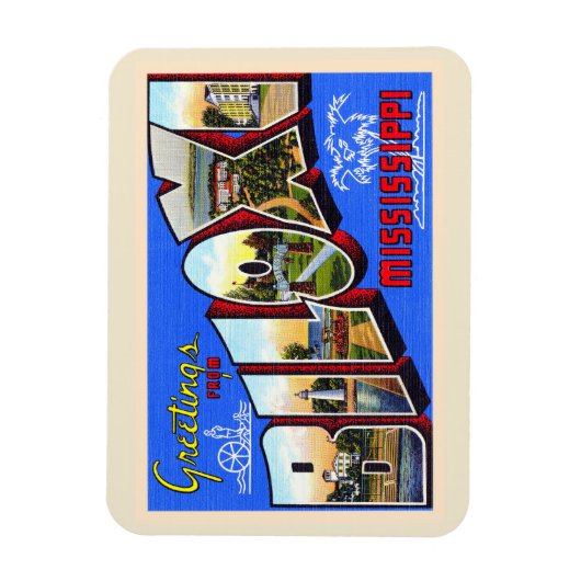 Biloxi Mississippi  groot Briefkaart Magneet (Verticaal)