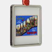 Biloxi Mississippi groot Briefkaart Metalen Ornament (Rechts)