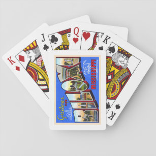 Biloxi Mississippi  groot Briefkaart Pokerkaarten