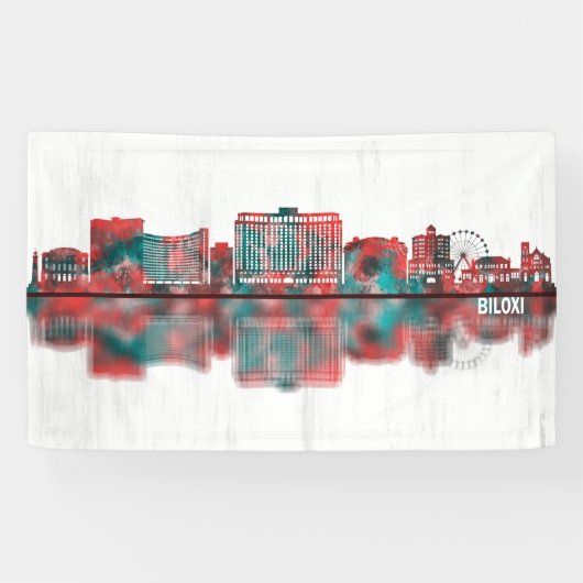 Biloxi Mississippi Skyline Spandoek (Horizontaal)