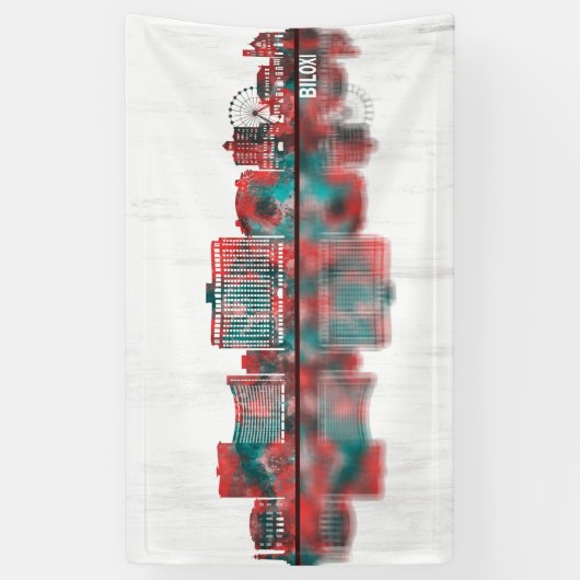 Biloxi Mississippi Skyline Spandoek (Verticaal)