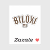Biloxi, Mississippi Sticker (Vel)