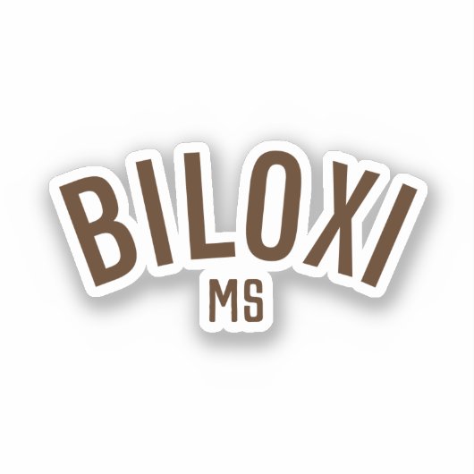 Biloxi, Mississippi Sticker (Voorkant)
