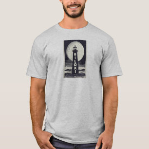 Biloxi Mississippi vuurtoren Moon T-shirt