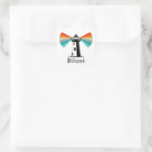 Biloxi Mississippi Vuurtoren Regenboog Vierkante Sticker (Tas)