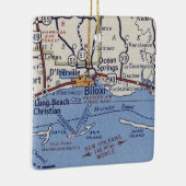 Biloxi MS Map Keramisch Ornament (Rechts)