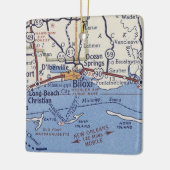 Biloxi MS Map Keramisch Ornament (Links)