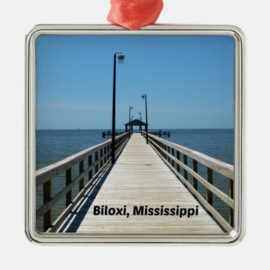Biloxi, MS Metalen Ornament (Voorkant)