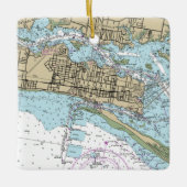 Biloxi MS Nautical Chart Keramisch Ornament (Voorkant)