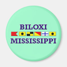 Biloxi Nautical Flags Magnet