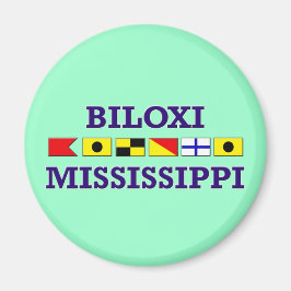 Biloxi Nautical Flags Magnet
