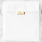 Biloxi Retro Vintage Text Ronde Sticker (Tas)