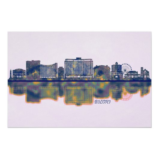 Biloxi Skyline Perfect Poster (Voorkant)