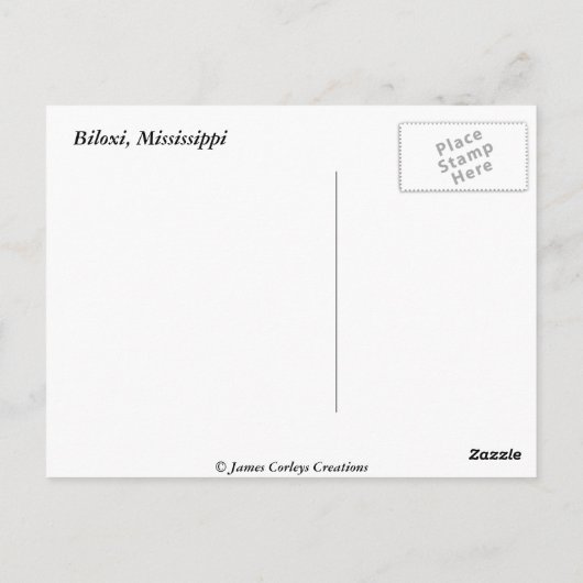 Biloxi Sunset Briefkaart (Achterkant)