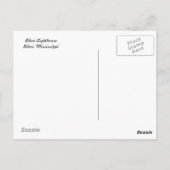 Biloxi vuurtoren briefkaart (Achterkant)