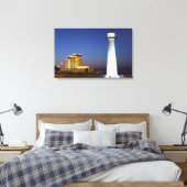 Biloxi-vuurtoren op het geluid op het nachtcanvas canvas afdruk (Insitu (Slaapkamer))