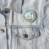 Biloxi vuurtoren ronde button 5,7 cm (In situ)