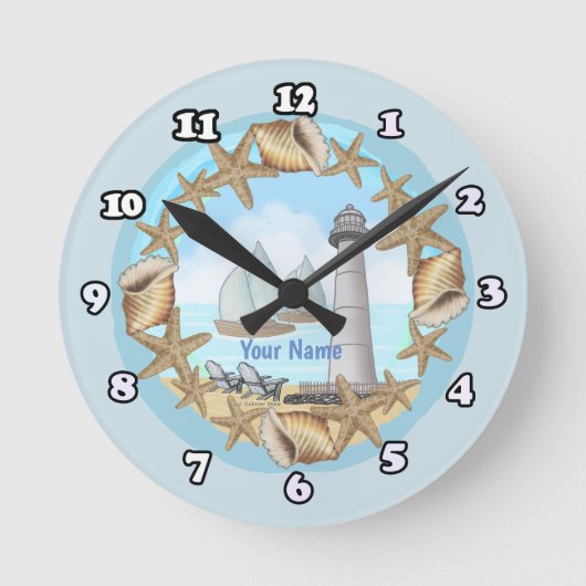 Biloxi vuurtoren ronde klok (Voorkant)