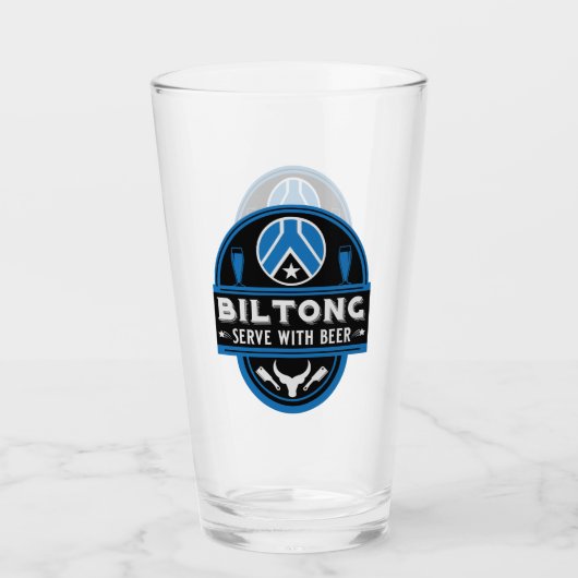 Biltong en bier glas (Voorkant)