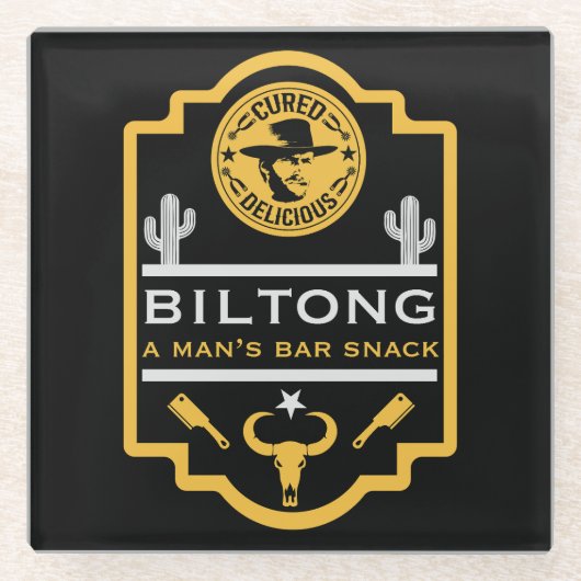 Biltong en bier glazen onderzetter (Voorkant)