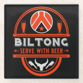 Biltong en bier glazen onderzetter